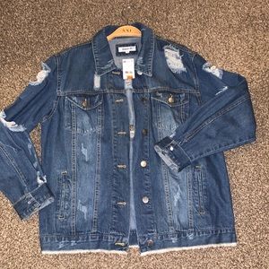Ripped jean jacket women’s small